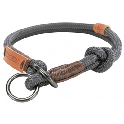 Trixie Nordic nyakörv S-M sötétszürke, barna 40cm/8mm