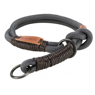 Trixie Nordic nyakörv L-XL sötétszürke, barna 55cm/13mm