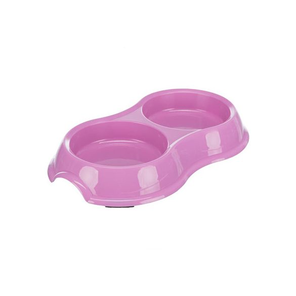 Trixie Műanyag Dupla Tál 2 × 0,2l/11cm Rózsaszín