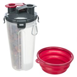 Trixie Itató-Etető Palack-Tál Utazáshoz 2 x 0,35l / 23cm