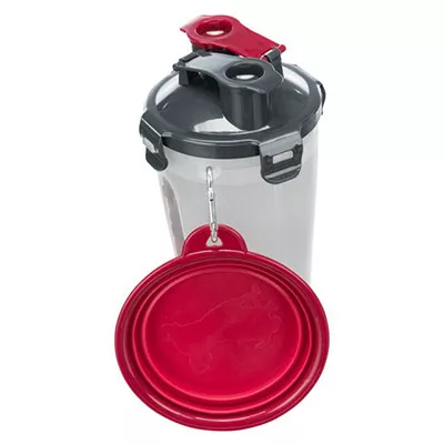 Trixie Itató-Etető Palack-Tál Utazáshoz 2 x 0,35l / 23cm
