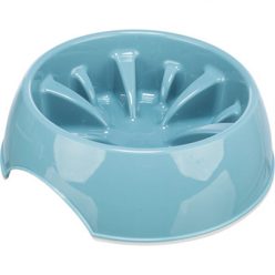   Trixie Evés Lassító Műanyag Tál Gumitalppal 0,3l / 16cm Kék