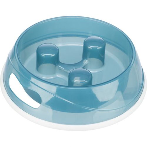 Trixie Evés Lassító Műanyag Tál Gumitalppal 0,45l/20cm Türkiz