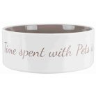 Trixie Kerámia Tál Pets Home 0,3l / 12cm Fehér/Szürke