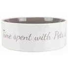 Trixie Kerámia Tál Pets Home 0,8l / 16cm Fehér/Szürke