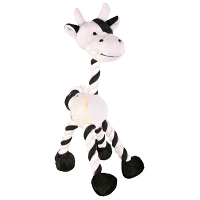 Trixie Teniszlabda kötéllel Zebra 28cm