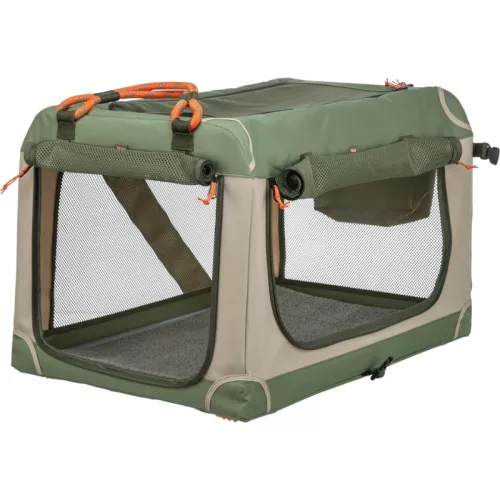Trixie Kennel Nylon Comfy olivazöld / bézs S 47,5 x 44,5 x 70 cm