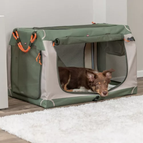 Trixie Kennel Nylon Comfy olivazöld / bézs S 47,5 x 44,5 x 70 cm