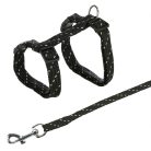 Trixie hám+póráz macskáknak fekete 27–45 cm/10 mm