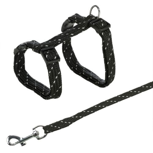 Trixie hám+póráz macskáknak fekete 27–45 cm/10 mm