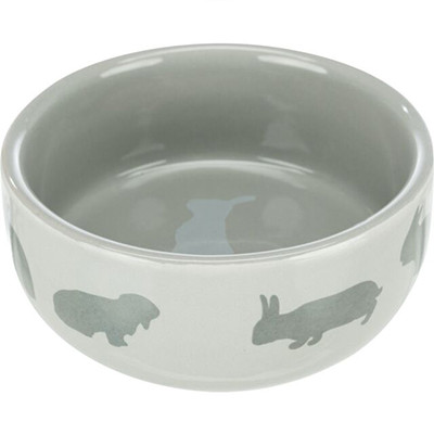 Trixie Kerámia Tál Nyúl Mintával 250ml / 11cm Szürke