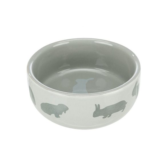 Trixie Kerámia Tál Nyúl Mintával 250ml / 11cm Szürke