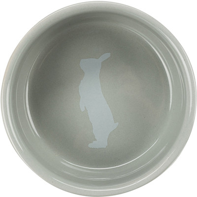 Trixie Kerámia Tál Nyúl Mintával 250ml / 11cm Szürke