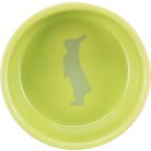 Trixie Kerámia Tál Nyúl Mintával 250ml / 11cm Zöld