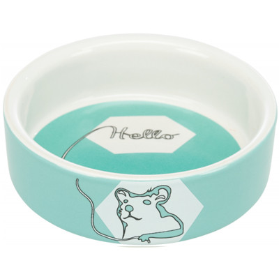 Trixie Kerámia Tál Hello Hörcsög Mintával 90ml / 8cm Kék