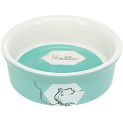   Trixie Kerámia Tál Hello Tengerimalac Mintával 240ml / 11cm Kék
