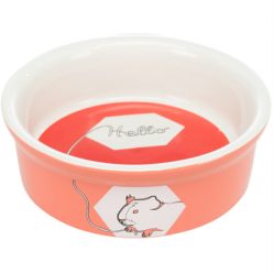   Trixie Kerámia Tál Hello Tengerimalac Mintával 240ml / 11cm Piros