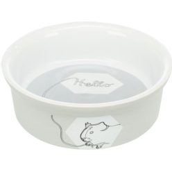   Trixie Kerámia Tál Hello Tengerimalac Mintával 240ml / 11cm Szürke