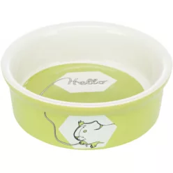   Trixie Kerámia Tál Hello Tengerimalac Mintával 240ml / 11cm Zöld