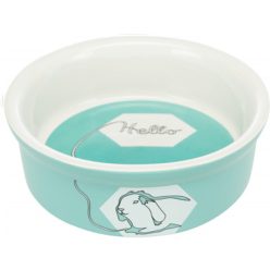 Trixie Kerámia Tál Hello Nyúl Mintával 240ml / 11cm Kék