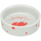 Trixie Kerámia Tál Hörcsög Mintával 90ml / 8cm Piros - Kifutó