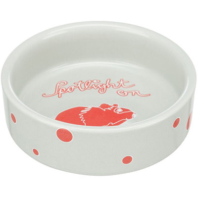 Trixie Kerámia Tál Hörcsög Mintával 90ml / 8cm Piros - Kifutó