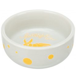   Trixie Kerámia Tál Nyúl Mintával 240ml / 11cm Szürke/Narancssárga - Kifutó