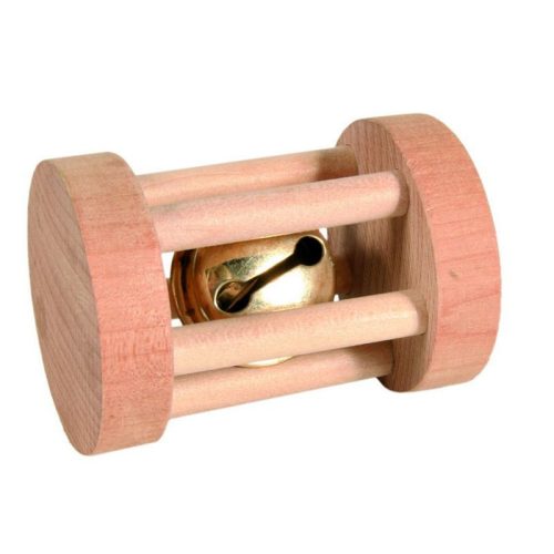 Trixie játék Fából Henger Csengővel Rágcsálóknak 3.5×5cm