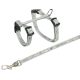 Trixie hám pórázzal Nyulaknak 20-33cm/ 8mm 1,25m szürke