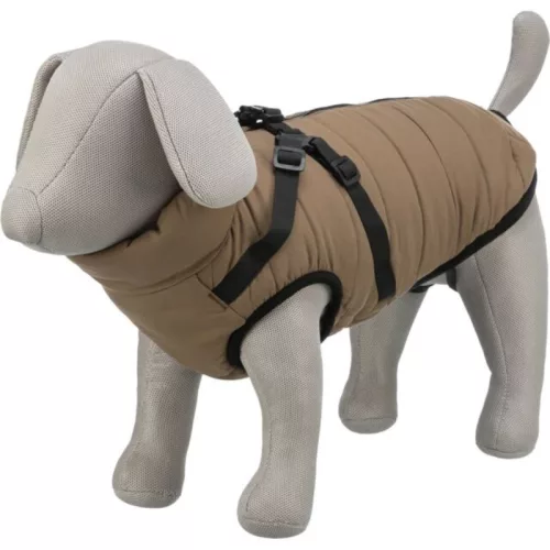 Trixie kabát Pirou hámmal XS 27cm barna