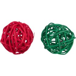Trixie Xmas rattan labdák 2db 4cm