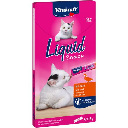 Vitakraft Cat Liquid Snack kacsahússal 6x15g