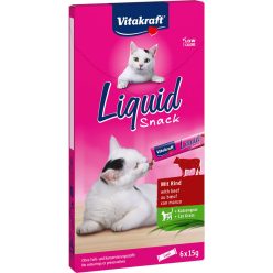 Vitakraft Cat Liquid Snack marhahús&macskamenta 6x15g