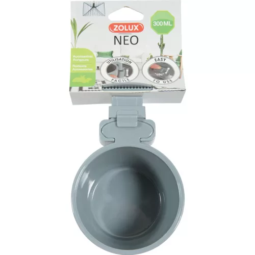ZOLUX csavaros műanyag etető 300ml szürke